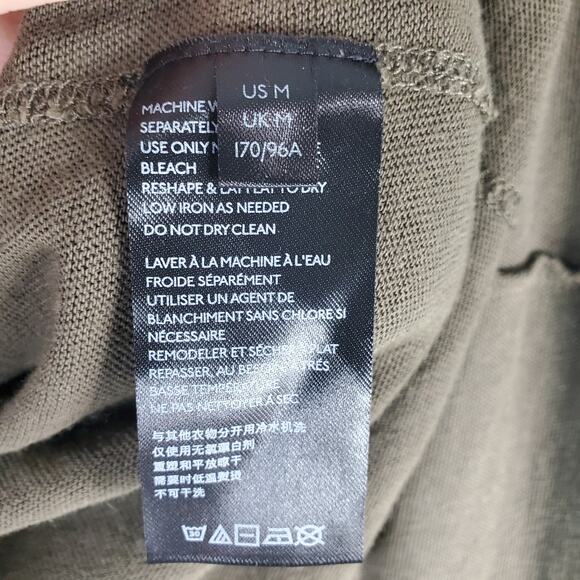 We The Free Womens Dark Green Long Cuffed Sleeve Distressed V-Neck Henley Size M - Picture 5 of 7